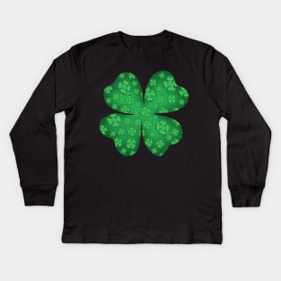 St Patrick's 4 leaf clover Kids Long Sleeve T-Shirt